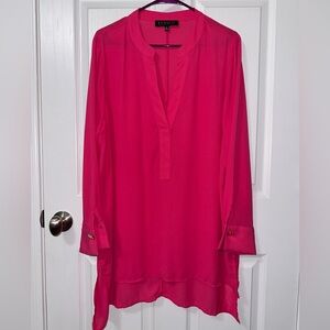 Eloquii Women's Pink Blouse / mini dress / bathing suit Coverup